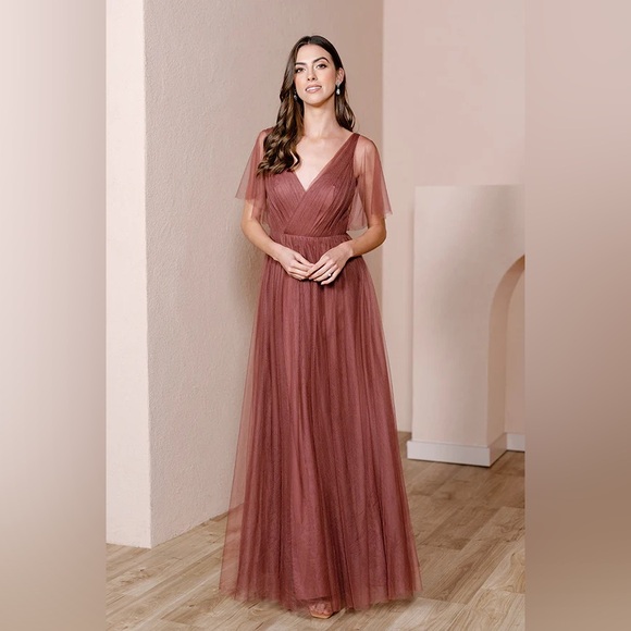 Dusty Blue Revelry Bridesmaid Dress - Picture 2 of 7